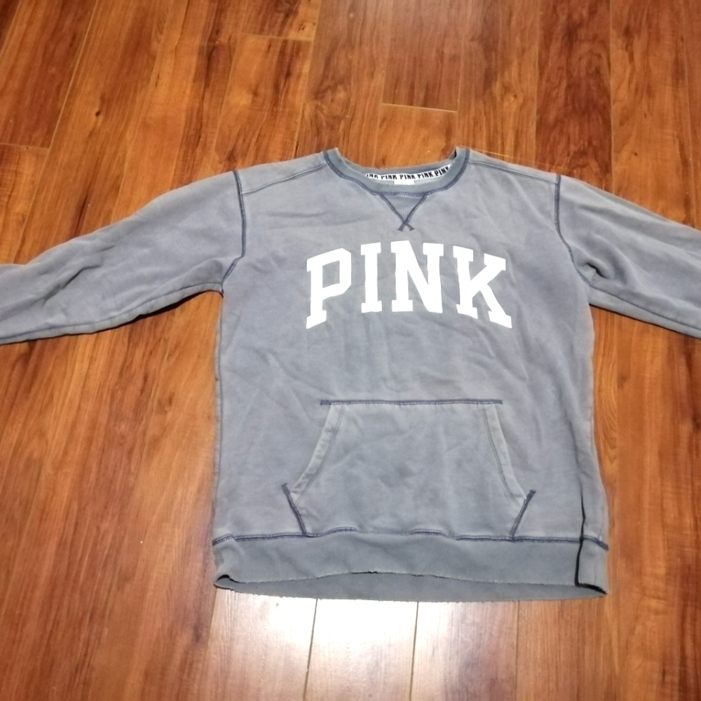 Distressed Pink Victoria Secret sweatshirt